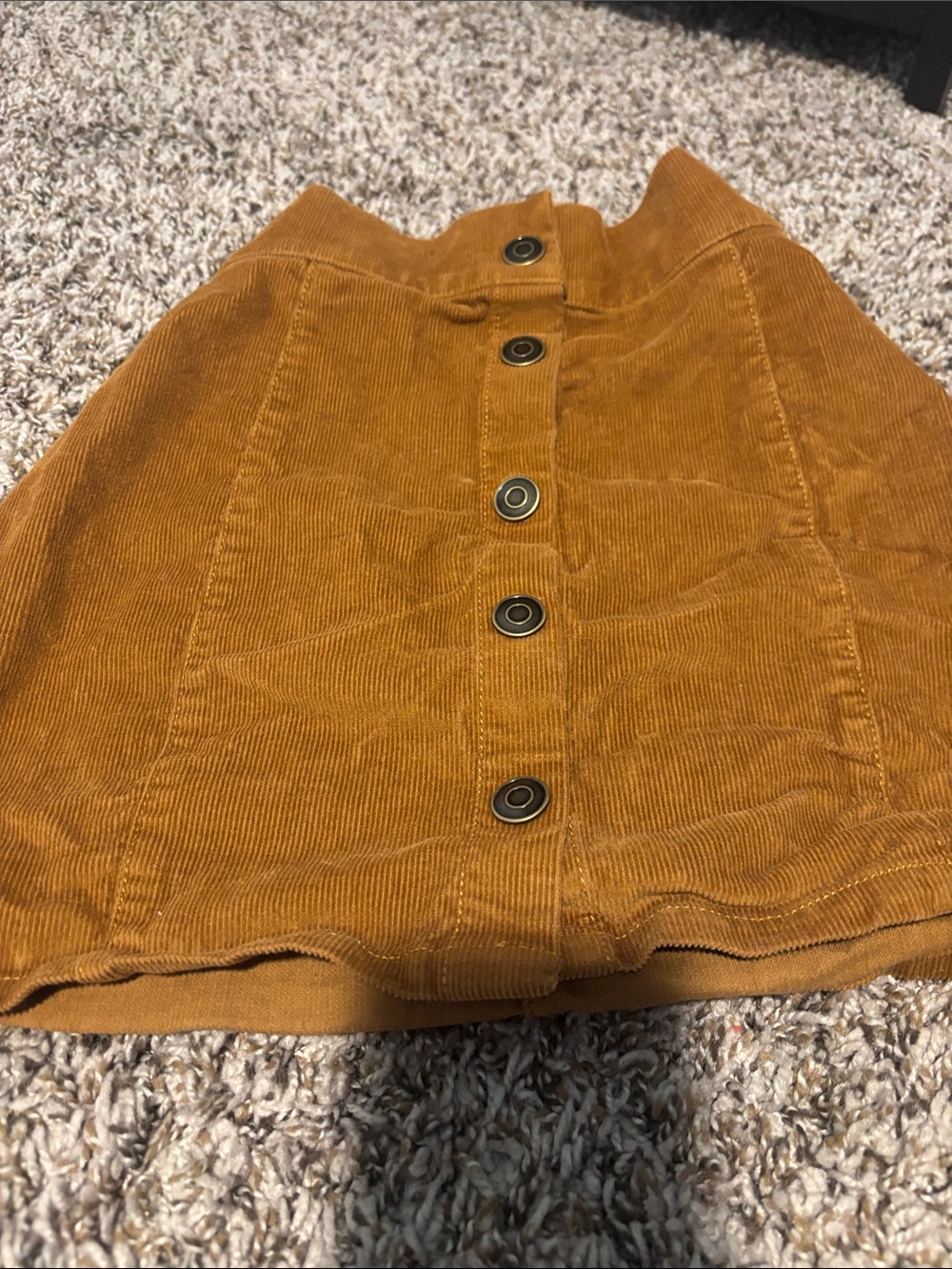 OshKosh B'gosh Corduroy Button-Front Mini Skirt in Mustard Brown